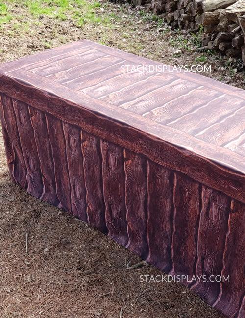 FITTED TABLE COVER - LOG CABIN WOOD