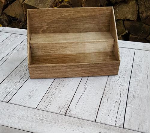 Cardboard Counter Display - Brown Wood