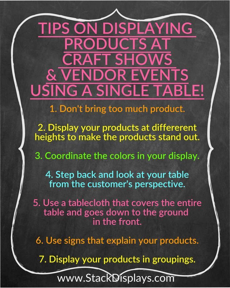 Tips on Making Your Display Stand Out at Craft Shows and Vendor Events!