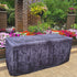 Black Wood Fabric Fitted Table Cover