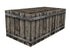 Mockup picture of a table cover that looks like real reclaimed wood with metal rivets. New table cover design from Stack Displays.