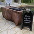 Rustic Oak Fitted Fabric Polyester  Table Cover for weddings and catered events needing table covers that look like wood. 