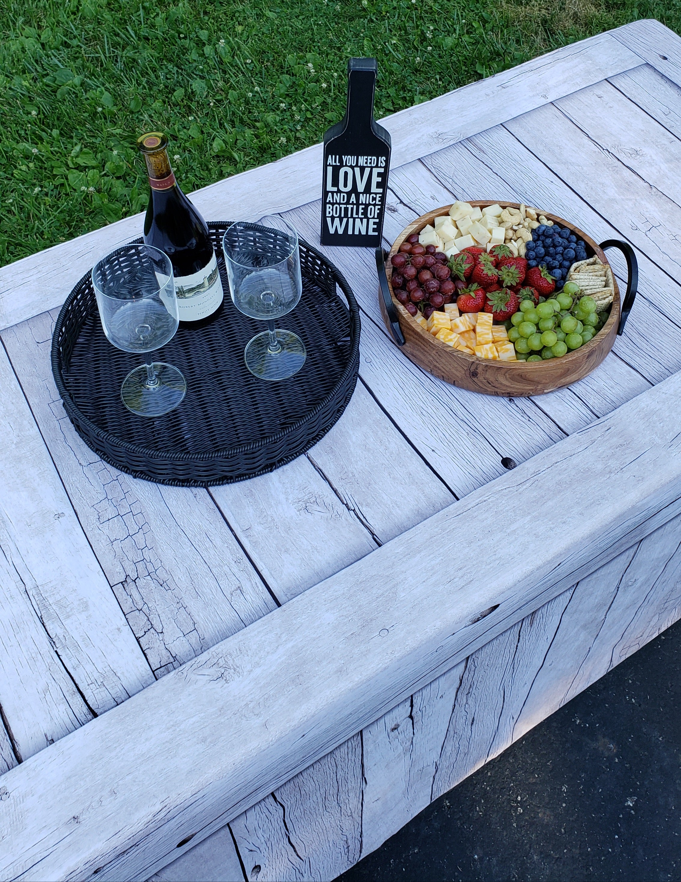 FITTED TABLE COVER - DRIFTWOOD
