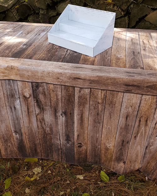 Fitted Table Cover - Rustic Oak