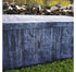 Black Faux Wood Fitted Polyester Craft Show Table Cover