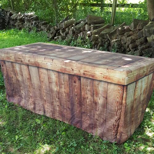 FITTED TABLE COVER - BARNWOOD