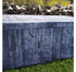 Black Faux Wood Fitted Polyester Craft Show Table Cover for events.