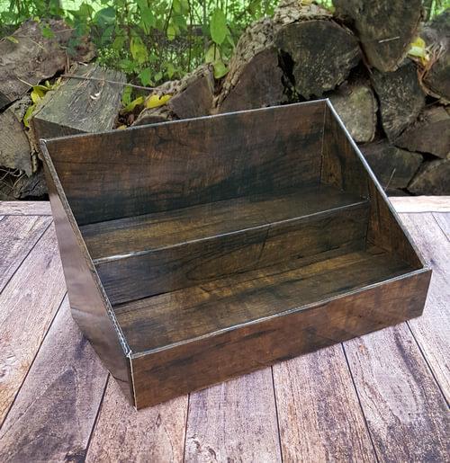 Cardboard Stack Displays Cardboard Counter Display - Dark Walnut Wood – Stack Displays