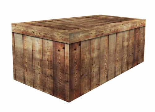 FITTED TABLE COVER - BARNWOOD