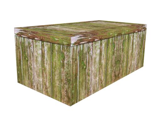 FITTED TABLE COVER - FOREST GREEN WOOD
