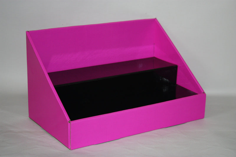 Cardboard Counter Display - Pink with Black Insert
