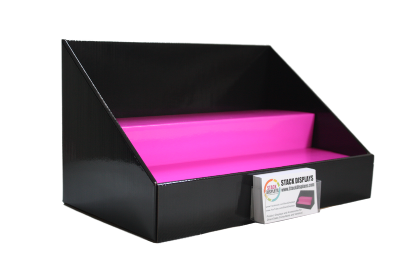 Cardboard display business card and catalog holders Stack Displays