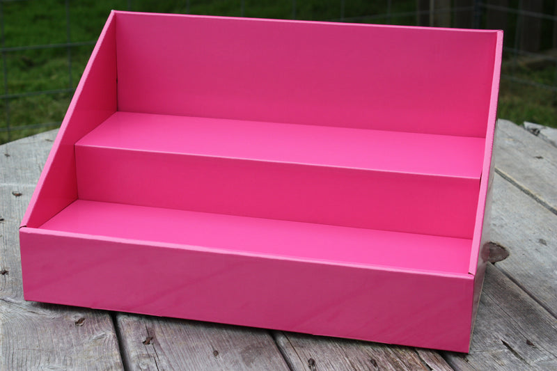 Cardboard Stack Display - Pink Salmon