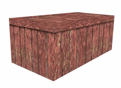 FITTED TABLE COVER - RUSTIC RED
