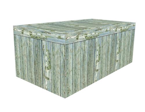 FITTED TABLE COVER - SEA GREEN WOOD