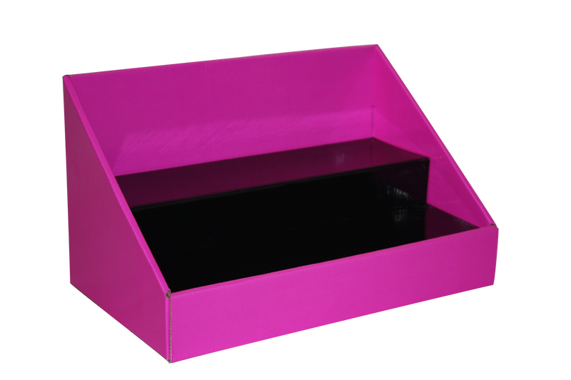 Cardboard Counter Display - Pink with Black Insert