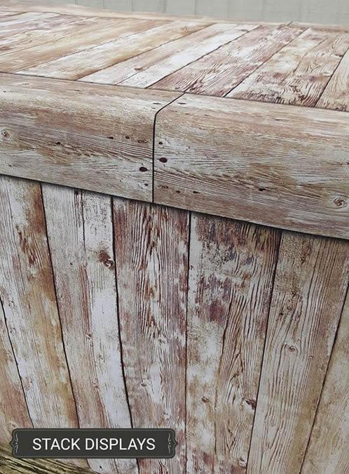 Fitted Table Covers - Light Pine Wood Crate