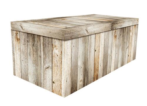FITTED TABLE COVER - WEATHERED WOOD
